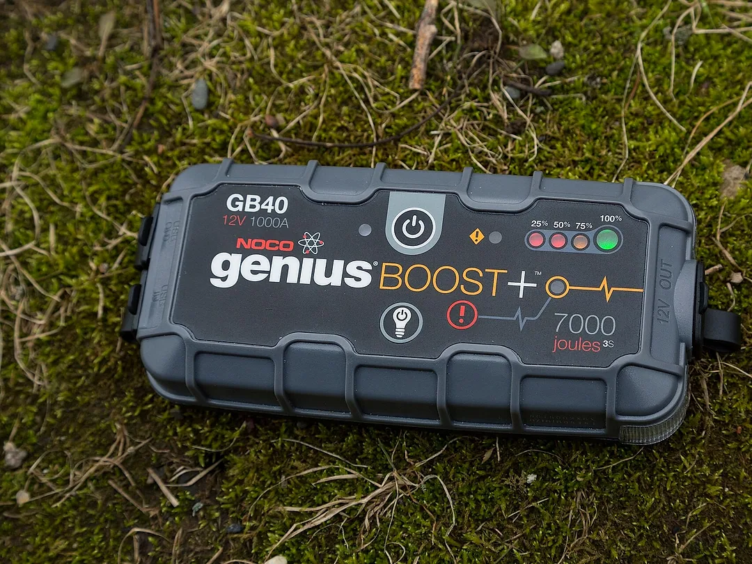 A portable lithium jump starter pack